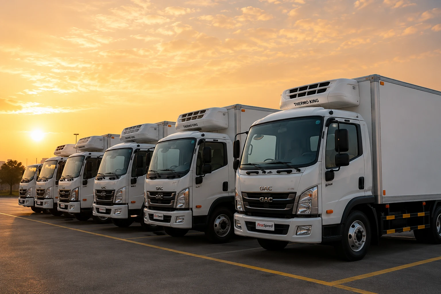 First Speed refrigerated truck fleet and workshop